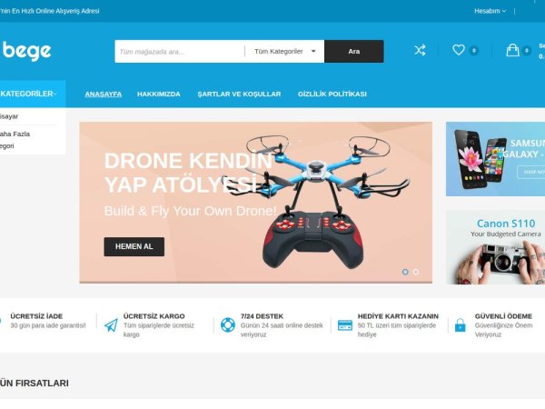 Bege - OpenCart Genel Teması
