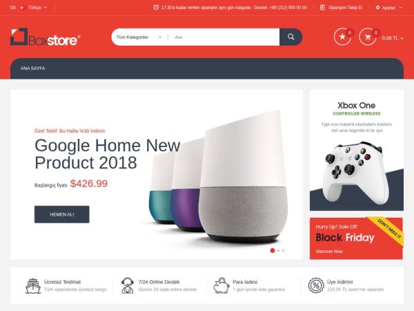 Boxstore - OpenCart Çok Amaçlı Teması