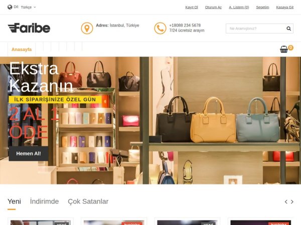 Faribe - OpenCart Çok Amaçlı Teması
