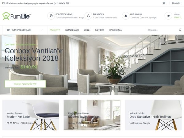 Furnilife - OpenCart Mobilya Teması