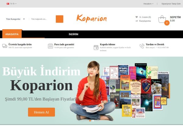 Koparion - OpenCart Kitap Teması