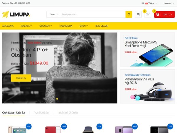 Limupa - OpenCart Teknoloji Teması