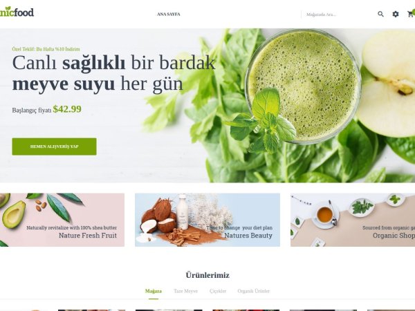 Organicfood - OpenCart Gıda Teması
