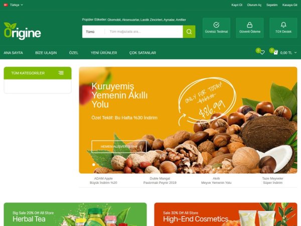Origine - OpenCart Organik Teması