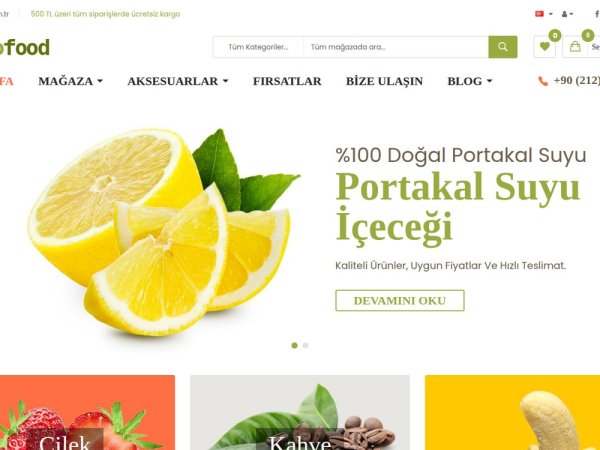 Orinofood - OpenCart Organik Teması