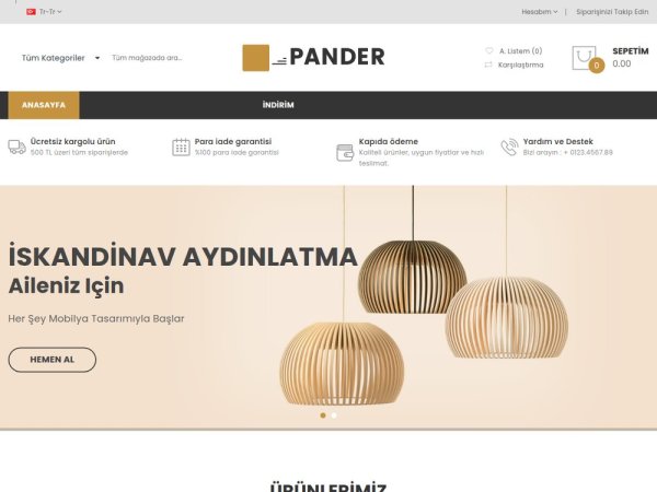 Pander - OpenCart Mobilya Teması