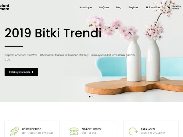 Plantmore - OpenCart Bitki Teması
