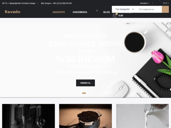Ravado - OpenCart Kahve Teması