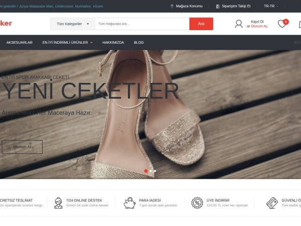 Sneaker - OpenCart Ayakkabı Teması