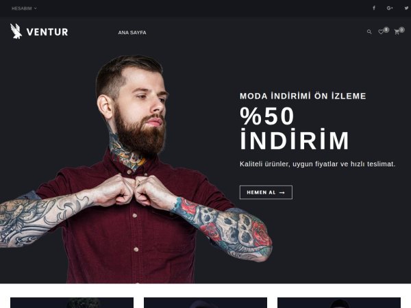 Ventur - OpenCart Moda Teması