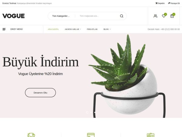 Vogue - OpenCart Bitki Teması