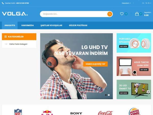 Volga - OpenCart Mega Mağaza Teması